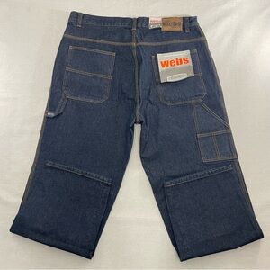Vtg Webs Jeans Mens Size 42x32 Carpenter Baggy Denim Streetwear Skate 90s New